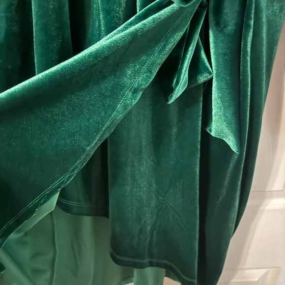 Velvet Dark Green Mock Wrap Dress NWOT - Picture 7 of 9